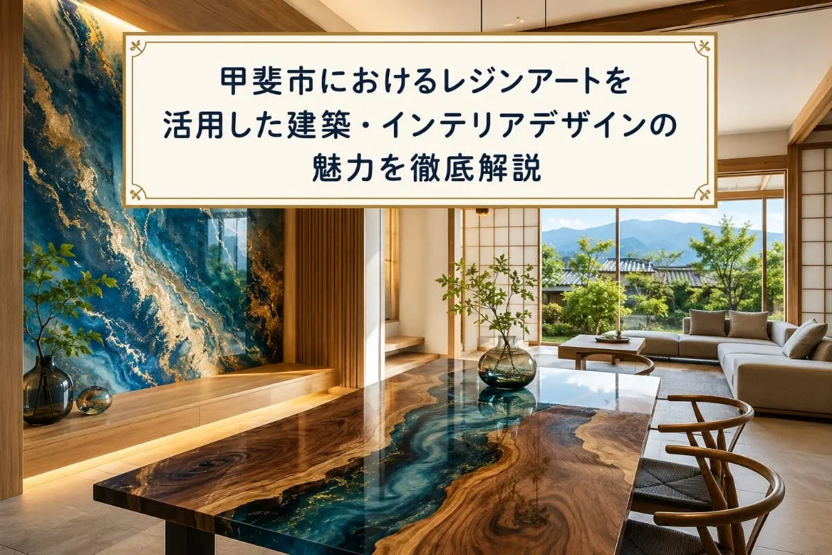 甲斐市におけるレジンアートを活用した建築・インテリアデザインの魅力を徹底解説