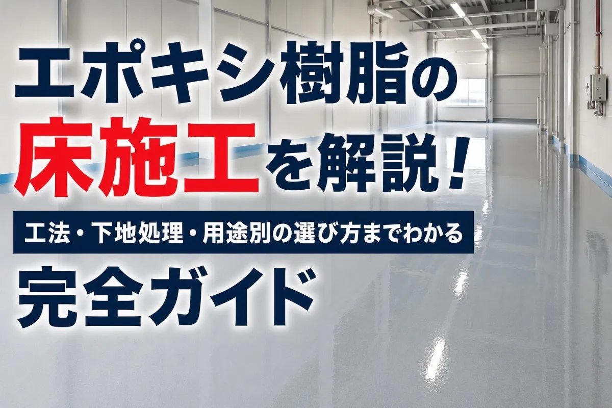 エポキシ樹脂の床施工を解説！工法・下地処理・用途別の選び方までわかる完全ガイド