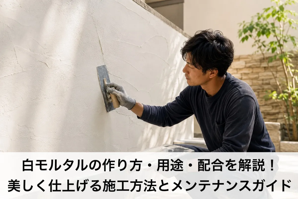 白モルタルの作り方・用途・配合を解説！美しく仕上げる施工方法とメンテナンスガイド